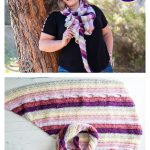 Ruffled Keyhole Boomerang Scarf Free Crochet Pattern