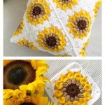 Solig Sunflower Pillow Free Crochet Pattern