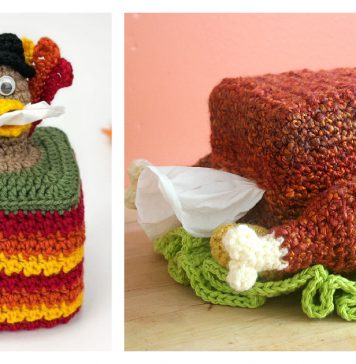 Thanksgiving Tissue Box Cover Free Crochet Pattern