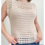 The Eyelet Lace Tee Summer Top Free Crochet Pattern