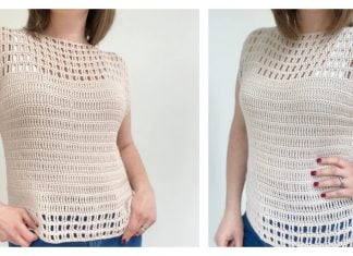The Eyelet Lace Tee Summer Top Free Crochet Pattern