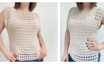 The Eyelet Lace Tee Summer Top Free Crochet Pattern