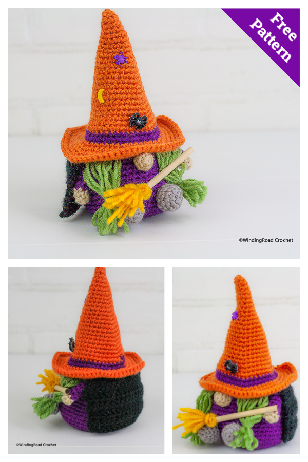 Witch Gnome Free Crochet Pattern