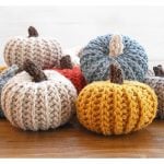 Knit Look Pumpkins Free Crochet Pattern and Video Tutorial