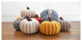 Knit Look Pumpkins Free Crochet Pattern and Video Tutorial