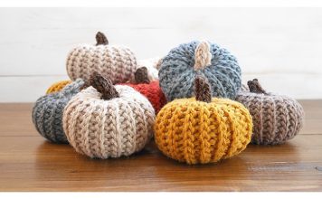 Knit Look Pumpkins Free Crochet Pattern and Video Tutorial