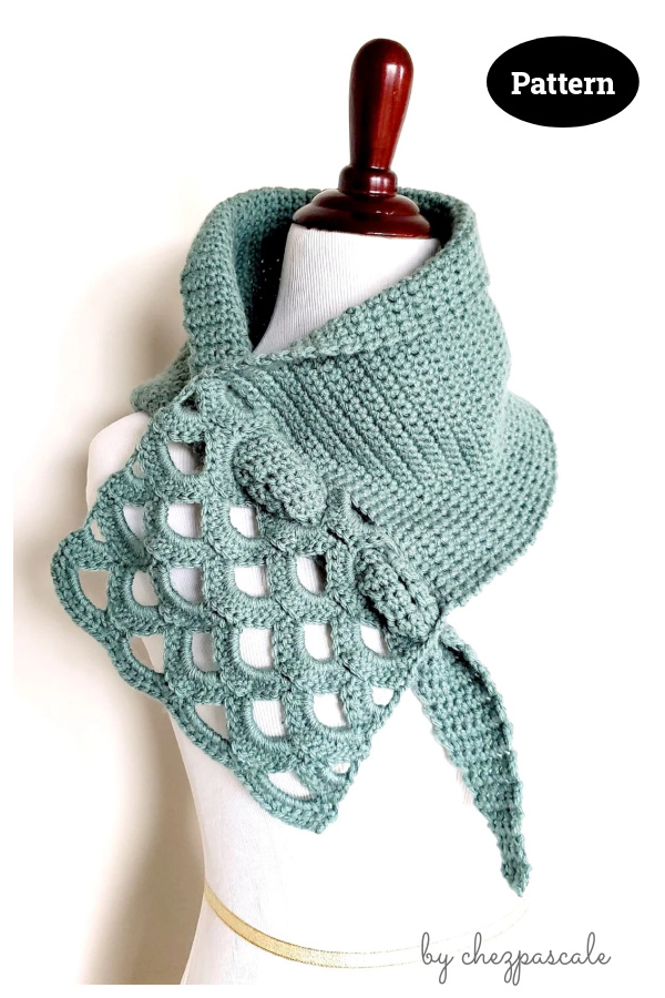 Asymmetric Shell Scarf Crochet Pattern