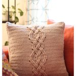 Cabled Cushion Cover Free Crochet Pattern