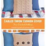 Cabled Throw Cushion Cover Free Crochet Pattern