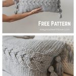 Cabled Throw Pillow Free Crochet Pattern