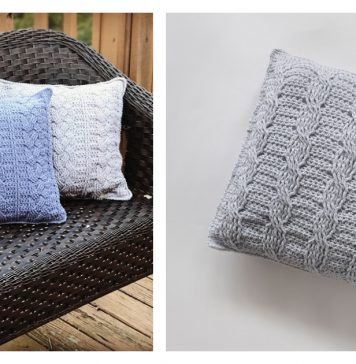 Cabled Throw Pillow Free Crochet Pattern