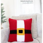 Christmas Santa Pillow Free Crochet Pattern