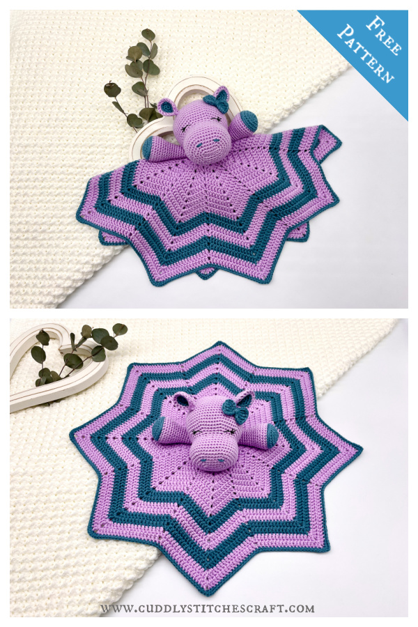 Happy the Hippo Lovey Free Crochet Pattern