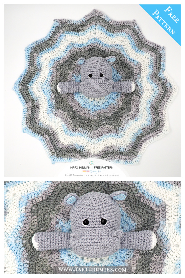 Hippo Melman Lovey Free Crochet Pattern