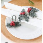 Holly Napkin Rings Free Crochet Pattern