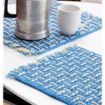 Mosaic Basketweave Placemat Free Crochet Pattern and Video Tutorial