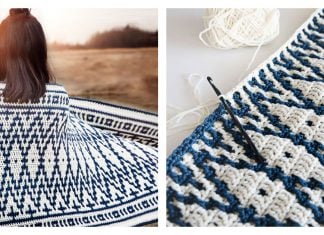 Mosaic Blanket Wrap Free Crochet Pattern and Video Tutorial