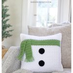 Snowman Pillow Free Crochet Pattern