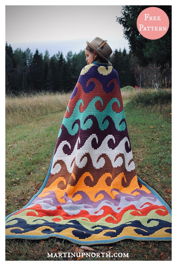 The Waves Blanket Free Crochet Pattern