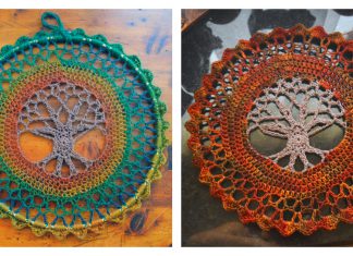 Tree of Life Mandala Free Crochet Pattern and Video Tutorial