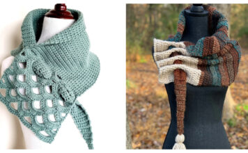 Triangle Keyhole Scarf Crochet Patterns