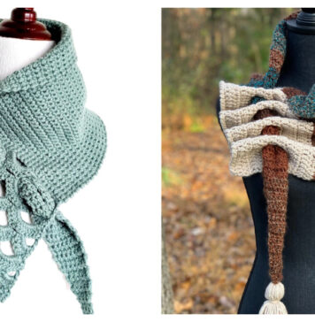 Triangle Keyhole Scarf Crochet Patterns