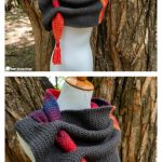 Tunisian Comet Keyhole Scarf Free Crochet Pattern