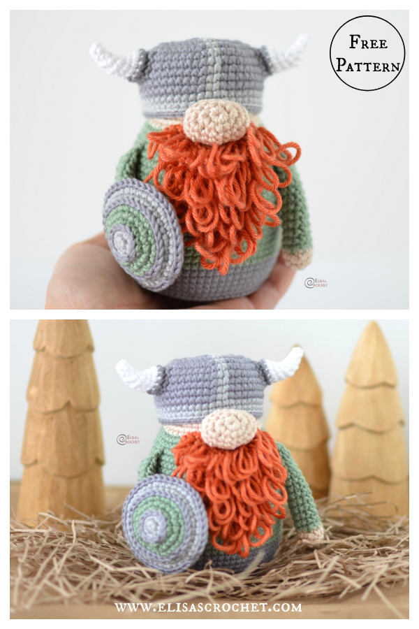 Viking Gnome Free Crochet Pattern