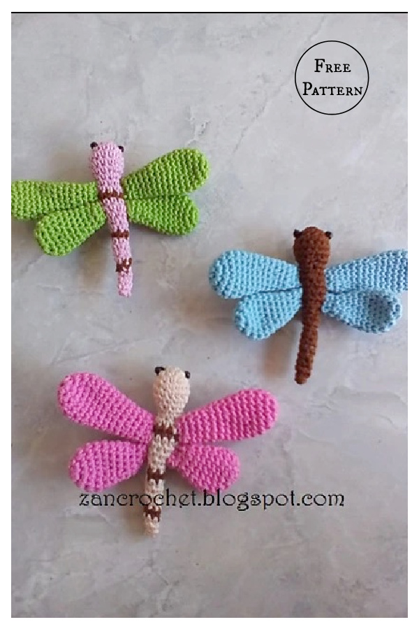 Amigurumi Dragonfly Free Crochet Pattern 
