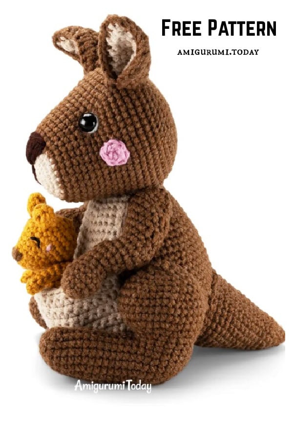 Amigurumi Kangaroo with Baby Free Crochet Pattern