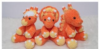 Candy Corn Dinosaurs Free Crochet Pattern