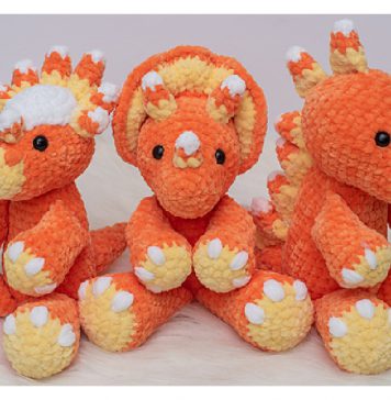 Candy Corn Dinosaurs Free Crochet Pattern