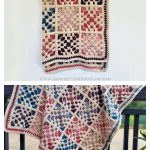 Checkerboard Square Blanket Free Crochet Pattern