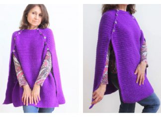 Chic Cape Free Crochet Pattern and Video Tutorial