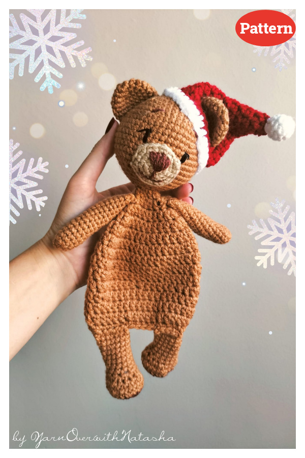 Christmas Bear Lovey Crochet Pattern