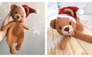 Christmas Bear Lovey Free Crochet Pattern