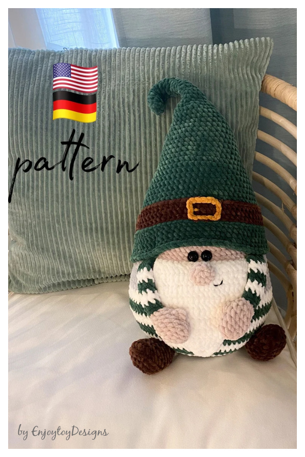 Christmas plush Gnome Crochet Pattern