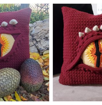 Dragon Eye Pillow Free Crochet Pattern