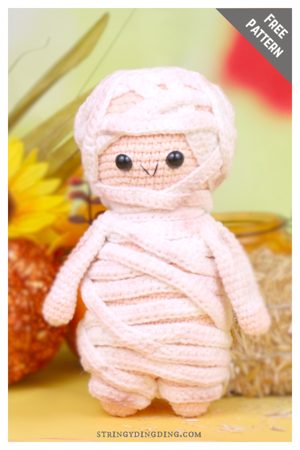 Freaky Halloween Mummy Amigurumi Free Crochet Pattern