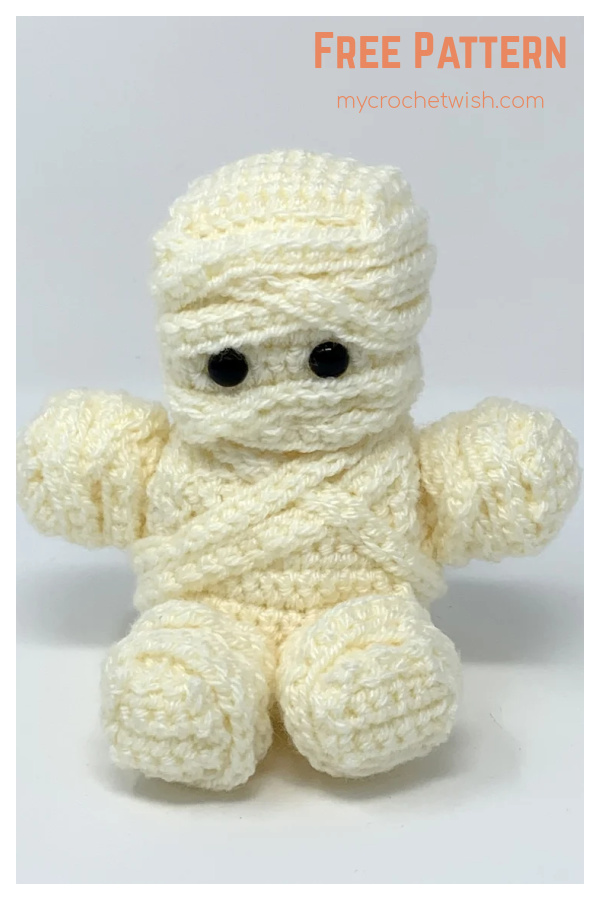 Halloween Mummy Amigurumi Free Crochet Pattern 