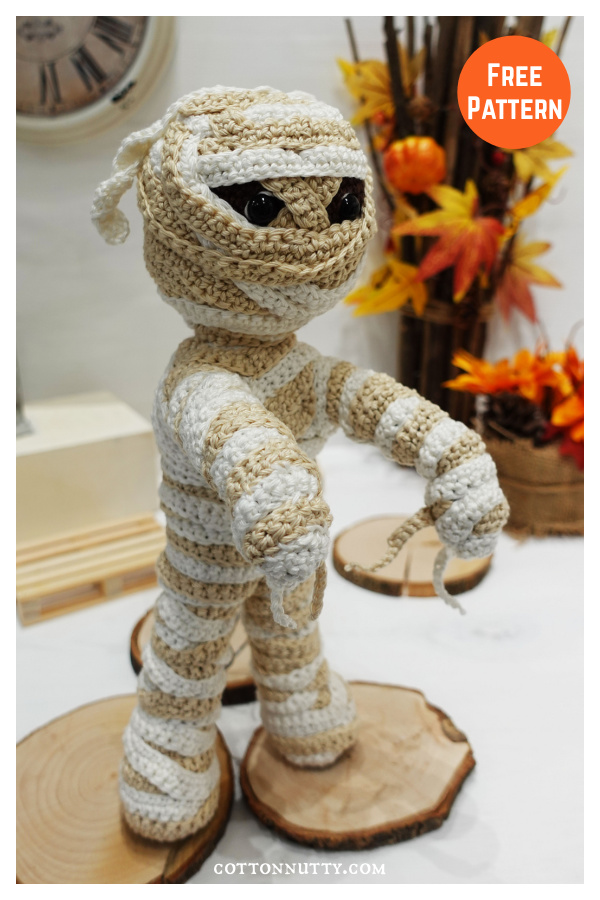 Halloween Mummy Amigurumi Free Crochet Pattern