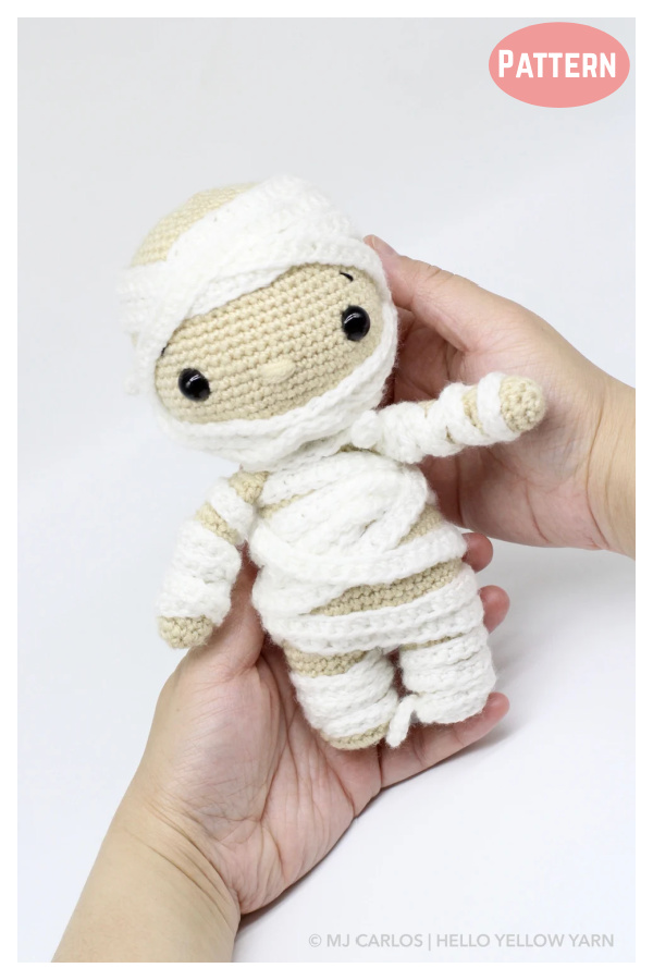 Halloween Toy Mummy Amigurumi Crochet Pattern