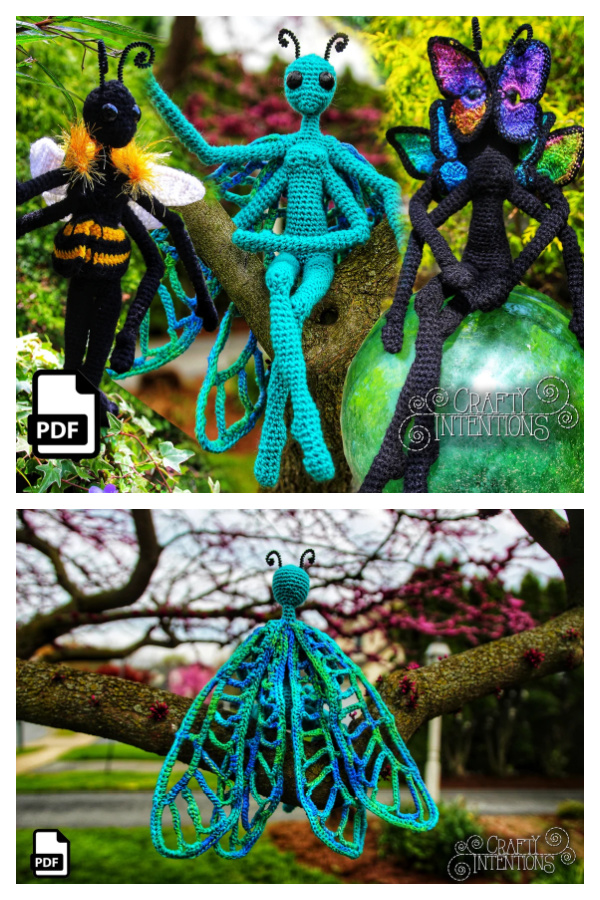 Insect Pixies Amigurumi Dragonfly Crochet Pattern