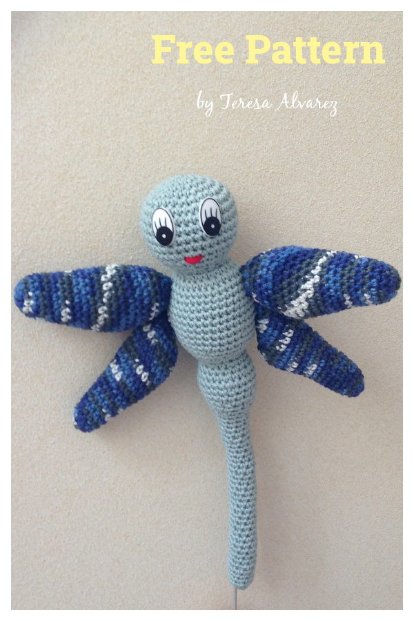 Lula the Blue Dragonfly Free Crochet Pattern