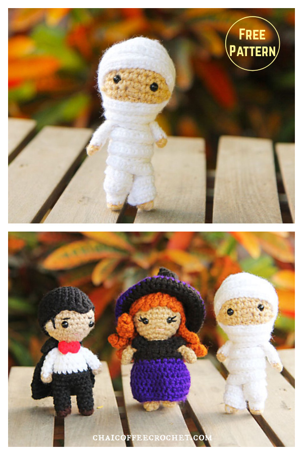 Marvin the Halloween Mummy Amigurumi Free Crochet Pattern