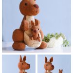 Mommy Kangaroo and Baby Amigurumi Crochet Pattern