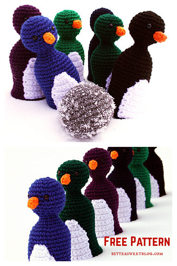 Penguin Bowling Set Free Crochet Pattern
