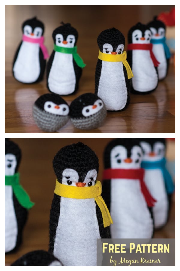 Plucky Penguin Bowling Set Free Crochet Pattern