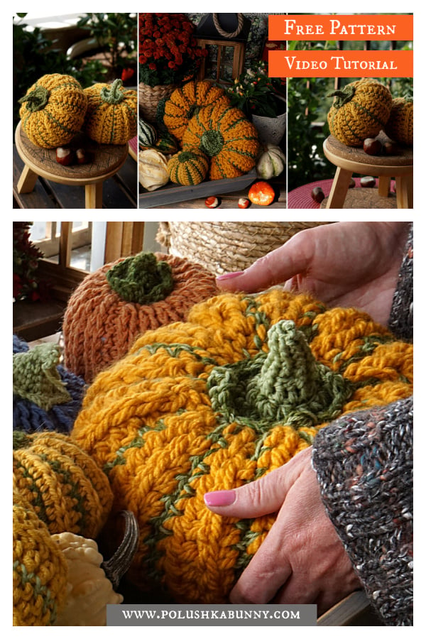 Pumpkin Free Crochet Pattern and Video Tutorial