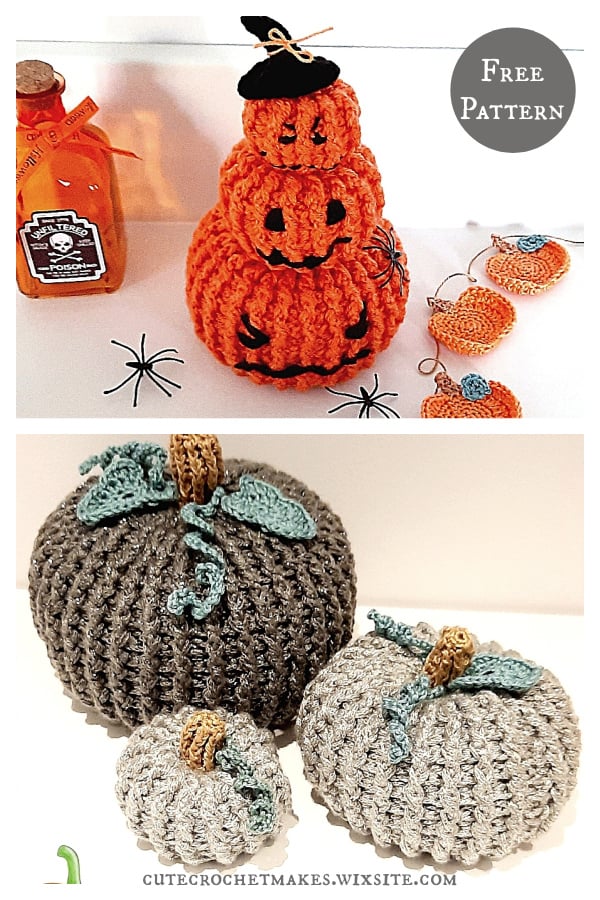 Pumpkin Stack Free Crochet Pattern